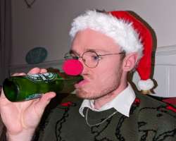 Joost Bouhof consuming alcohol